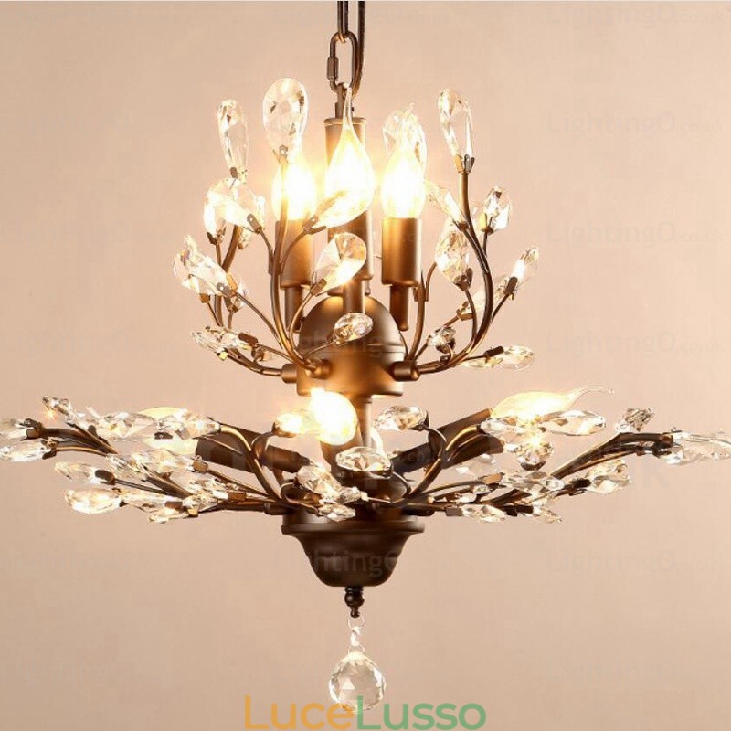 Lampadario rustico country a 8 luci