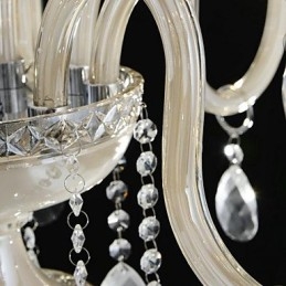 8 luci Lo stile del lampadario in vetro del palazzo con lampadina a candela
