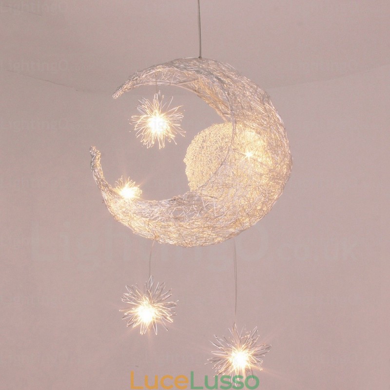 Lampada a sospensione moderna e contemporanea a 5 luci