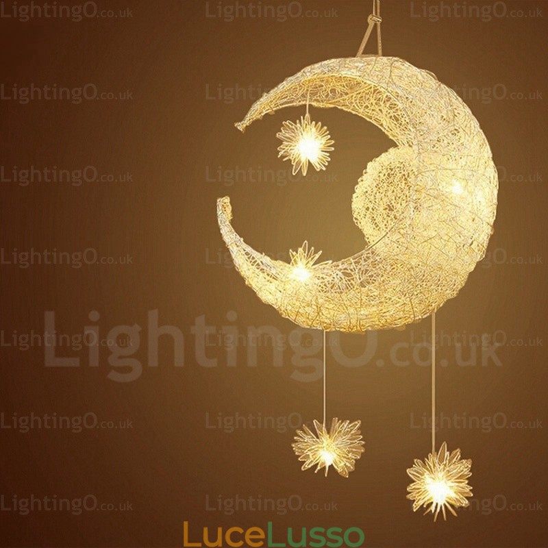 Lampada a sospensione moderna e contemporanea a 5 luci