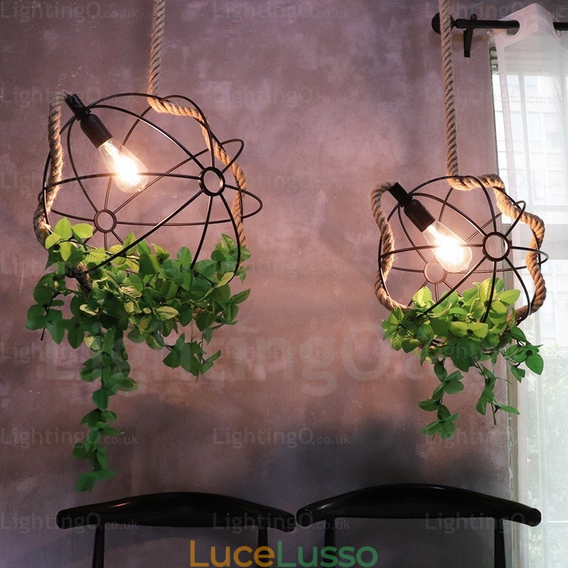 Lampada a sospensione retrò vintage rustica da 1 luce
