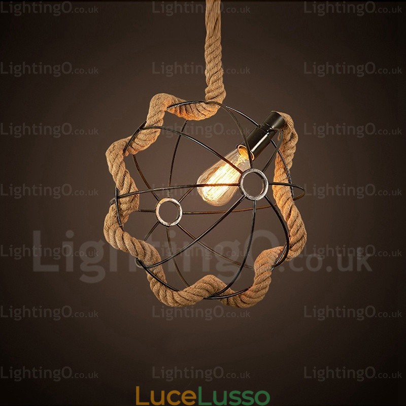 Lampada a sospensione retrò vintage rustica da 1 luce