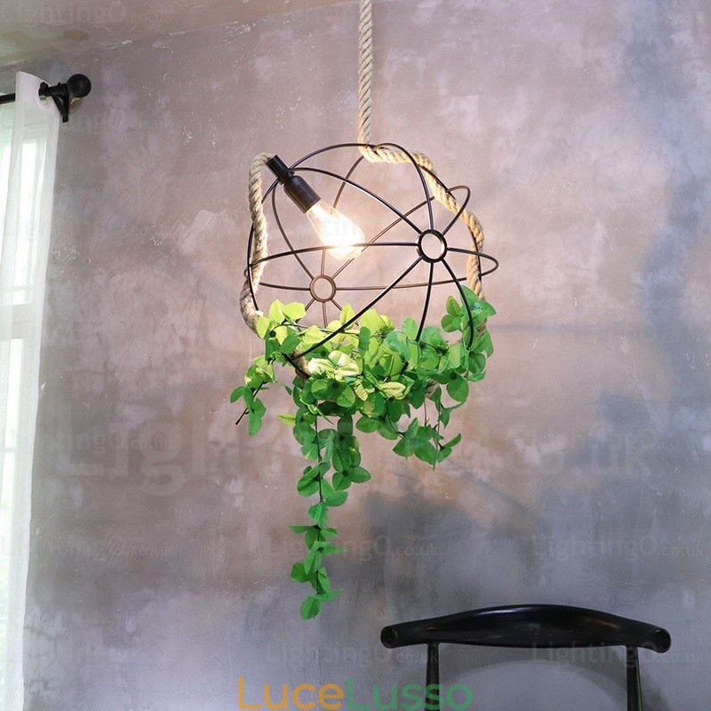 Lampada a sospensione retrò vintage rustica da 1 luce