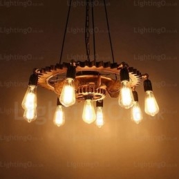 Lampada a sospensione retrò vintage a 9 luci