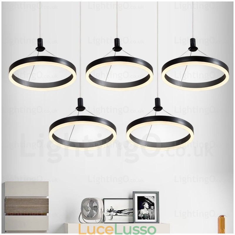 Lampada a sospensione moderna contemporanea a 1 luce con paralume in acrilico