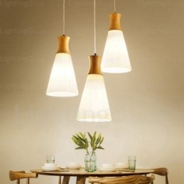 Lampada a sospensione moderna nordica contemporanea con paralume in vetro