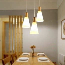 Lampada a sospensione moderna nordica contemporanea con paralume in vetro
