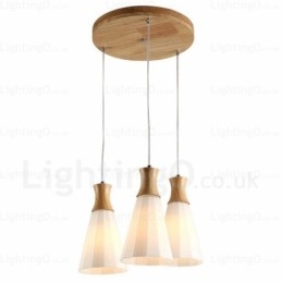 Lampada a sospensione moderna nordica contemporanea con paralume in vetro