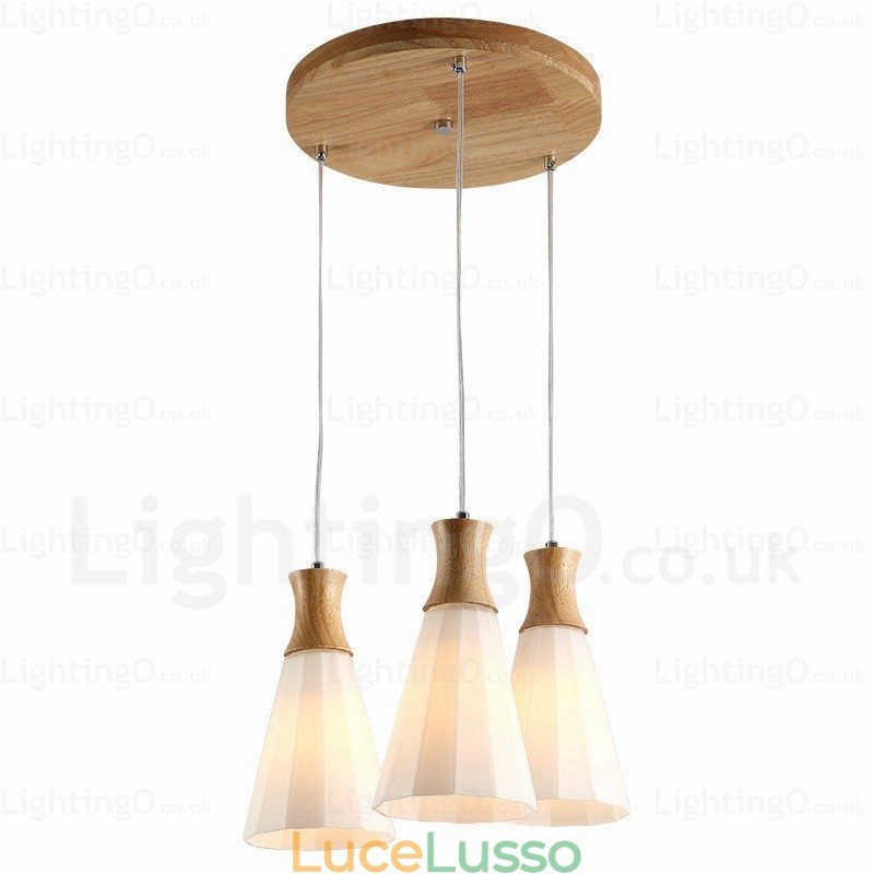 Lampada a sospensione moderna nordica contemporanea con paralume in vetro