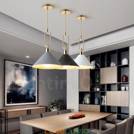 1 luce lampada a sospensione moderna nordica contemporanea con paralume in acciaio inossidabile Negozi 1 luce lampada a sospensione moderna nordica contemporanea con paralume in acciaio inossidabile Negozi