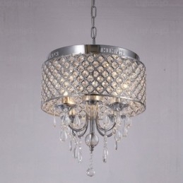 Lampada a sospensione moderna contemporanea a 1 luce con paralume in cristallo