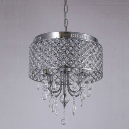 Lampada a sospensione moderna contemporanea a 1 luce con paralume in cristallo