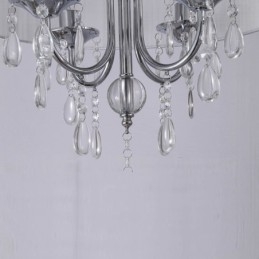 Lampada a sospensione moderna contemporanea a 1 luce con paralume in cristallo