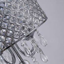 Lampada a sospensione moderna contemporanea a 1 luce con paralume in cristallo