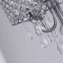 Lampada a sospensione moderna contemporanea a 1 luce con paralume in cristallo