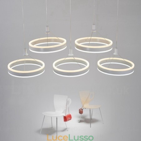 Lampada a sospensione moderna contemporanea a 2 luci con paralume in acrilico Lampada a sospensione moderna contemporanea a 2 luci con paralume in acrilico
