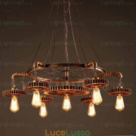 Lampada a sospensione retrò vintage a 7 luci Lampada a sospensione retrò vintage a 7 luci