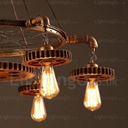 Lampada a sospensione retrò vintage a 7 luci