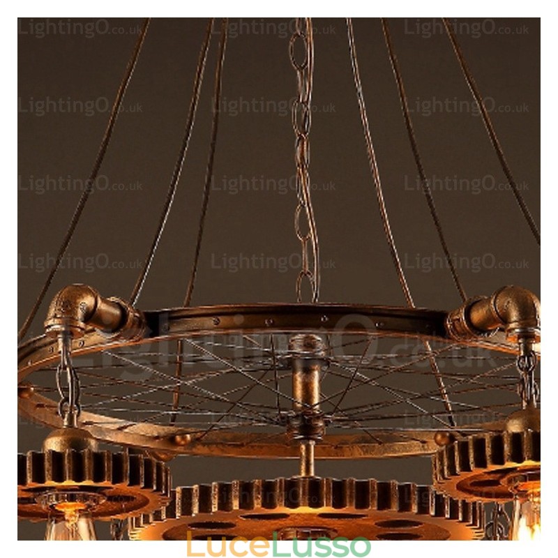 Lampada a sospensione retrò vintage a 7 luci