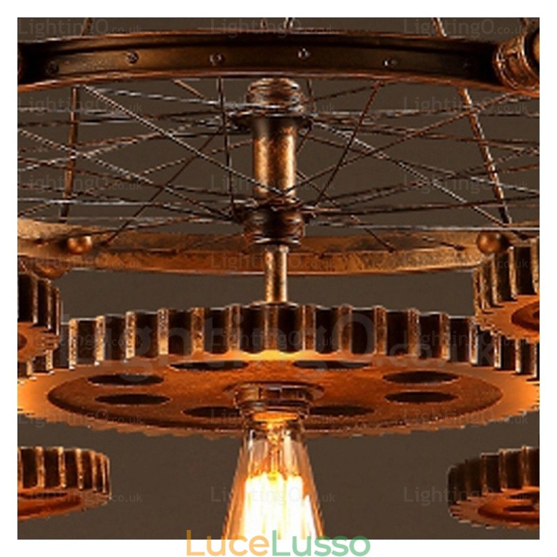 Lampada a sospensione retrò vintage a 7 luci