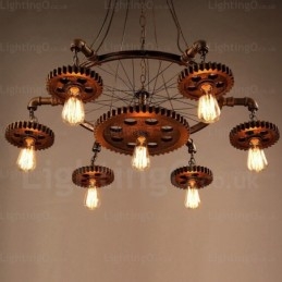 Lampada a sospensione retrò vintage a 7 luci
