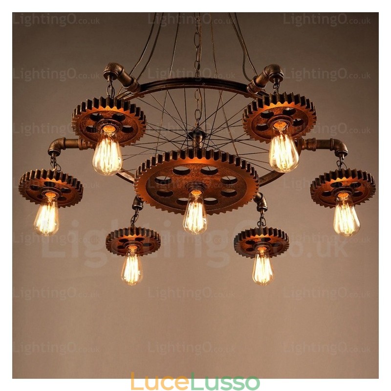 Lampada a sospensione retrò vintage a 7 luci