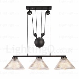 Lampada a sospensione moderna contemporanea a 2 luci con paralume in vetro