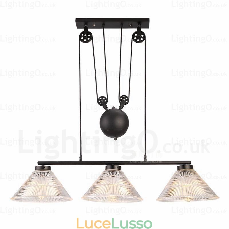 Lampada a sospensione moderna contemporanea a 2 luci con paralume in vetro