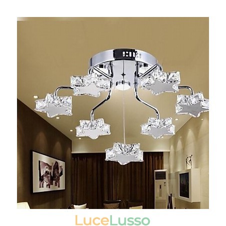 Plafoniera moderna in acciaio inox elettroplaccato a 7 luci Plafoniera moderna in acciaio inox elettroplaccato a 7 luci