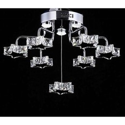 Plafoniera moderna in acciaio inox elettroplaccato a 7 luci