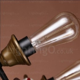 Lampada a sospensione retrò vintage rustico country a 4 luci