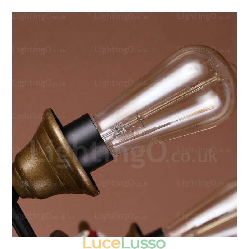 Lampada a sospensione retrò vintage rustico country a 4 luci