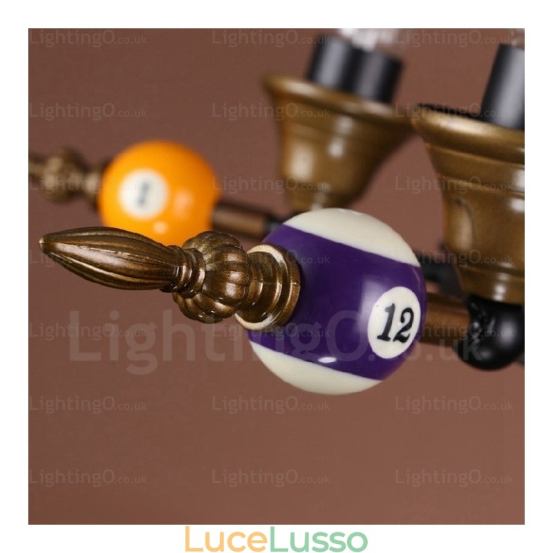 Lampada a sospensione retrò vintage rustico country a 4 luci