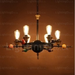 Lampada a sospensione retrò vintage rustico country a 4 luci