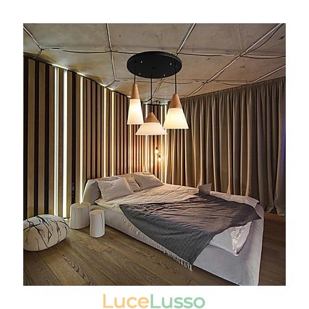 Lampadario Mini Stile Moderno Contemporaneo Metallo 3 Luci Lampada a Sospensione Lampadario Mini Stile Moderno Contemporaneo Metallo 3 Luci Lampada a Sospensione