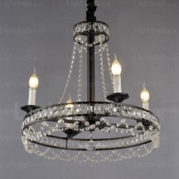 Lampada a sospensione rustica in stile country a 4 luci