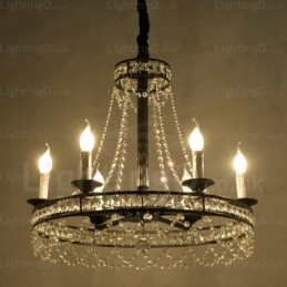 Lampada a sospensione rustica in stile country a 4 luci