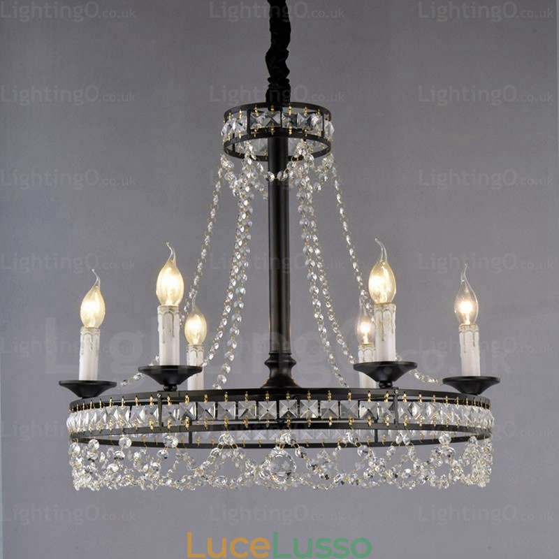 Lampada a sospensione rustica in stile country a 4 luci