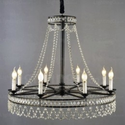 Lampada a sospensione rustica in stile country a 4 luci