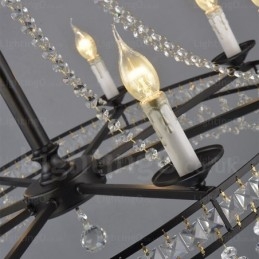 Lampada a sospensione rustica in stile country a 4 luci