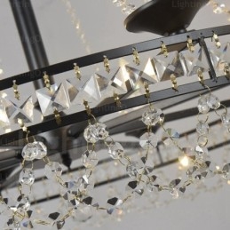 Lampada a sospensione rustica in stile country a 4 luci