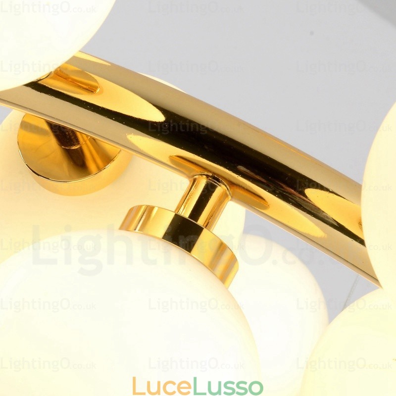 Lampada a sospensione nordica da 25 luci con paralume in vetro