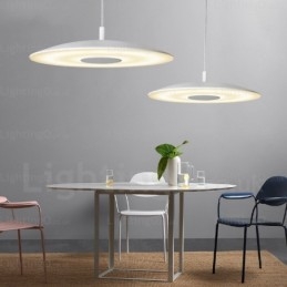 Lampada a sospensione moderna contemporanea a 1 luce con paralume in vetro