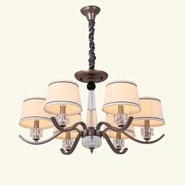 Lampadario di cristallo 6 luci Fashion Painting Metal