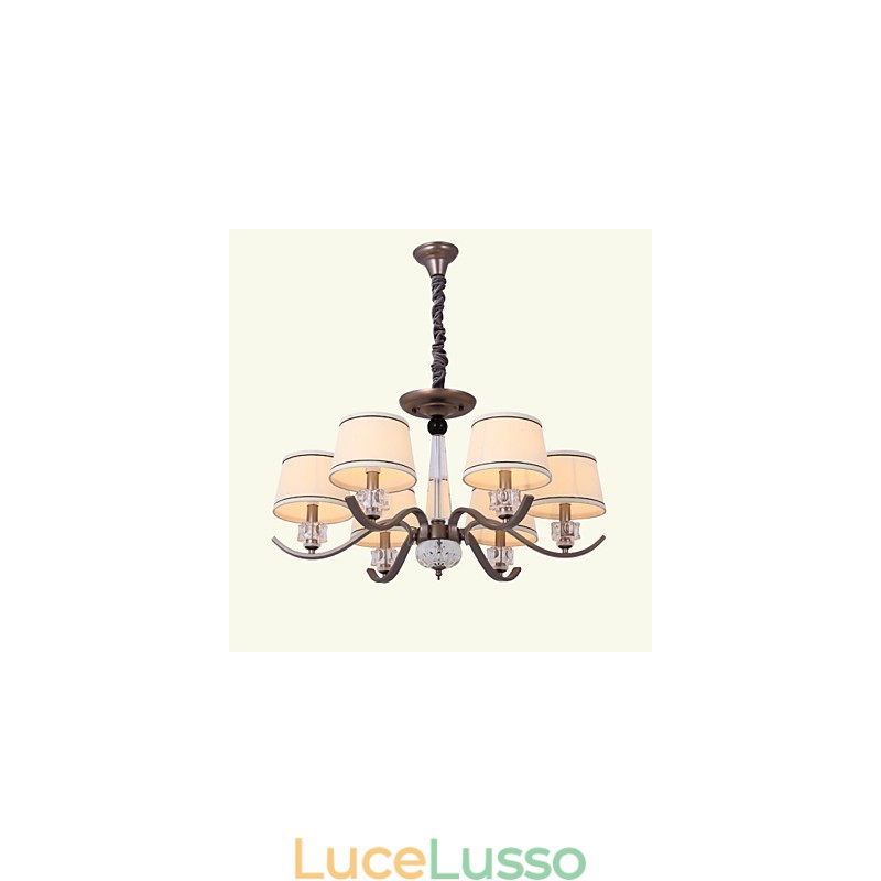 Lampadario di cristallo 6 luci Fashion Painting Metal