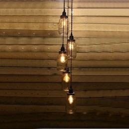 Lo stile country nordamericano del lampadario a bottiglia d'arte americana