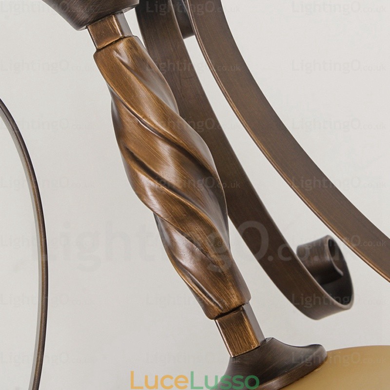 Lampada a sospensione rustica da 1 luce con paralume in vetro