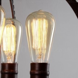 Lampada a sospensione retrò vintage a 4 luci