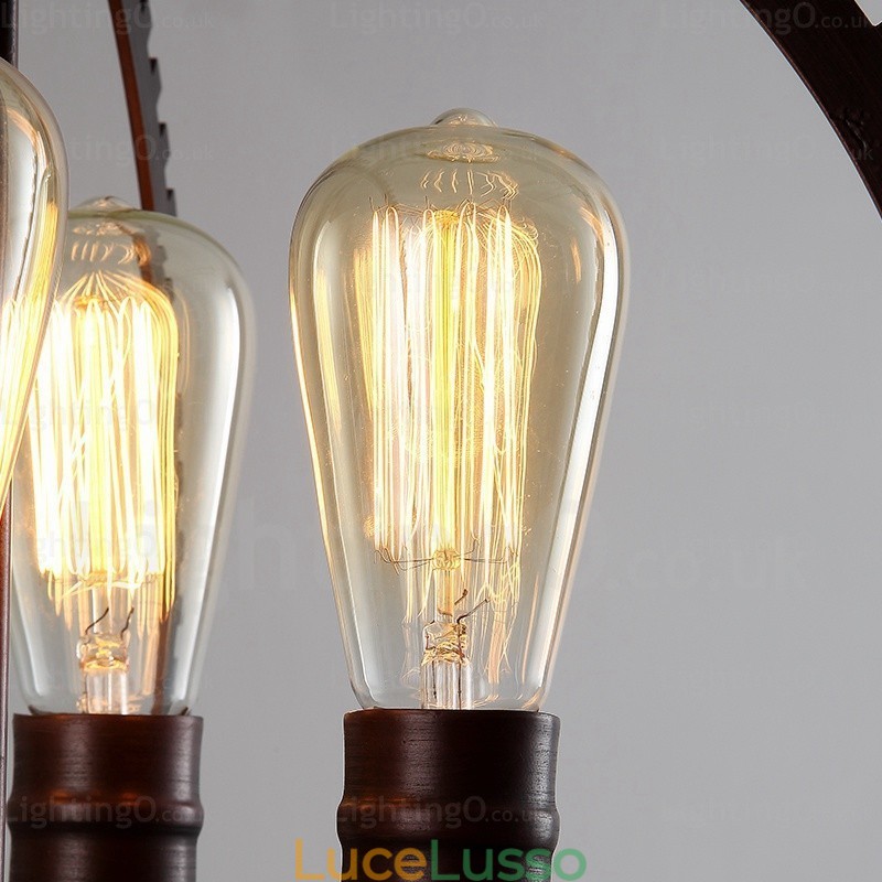 Lampada a sospensione retrò vintage a 4 luci