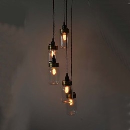 Lo stile country nordamericano del lampadario a bottiglia d'arte americana